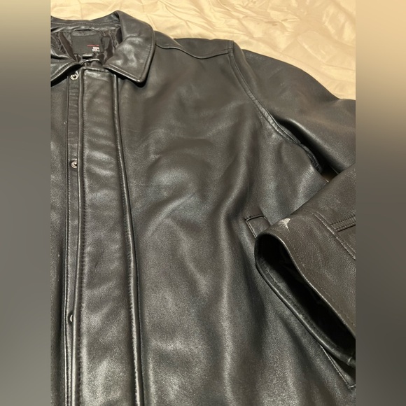 J. Ferrar Genuine Lambskin Full Zip Leather Jacket Coat Mens - Picture 7 of 7